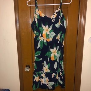 Navy Floral Dress